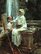 John Singer Sargent The Fountain at Villa Torlonia in Frascati Spain oil painting artist